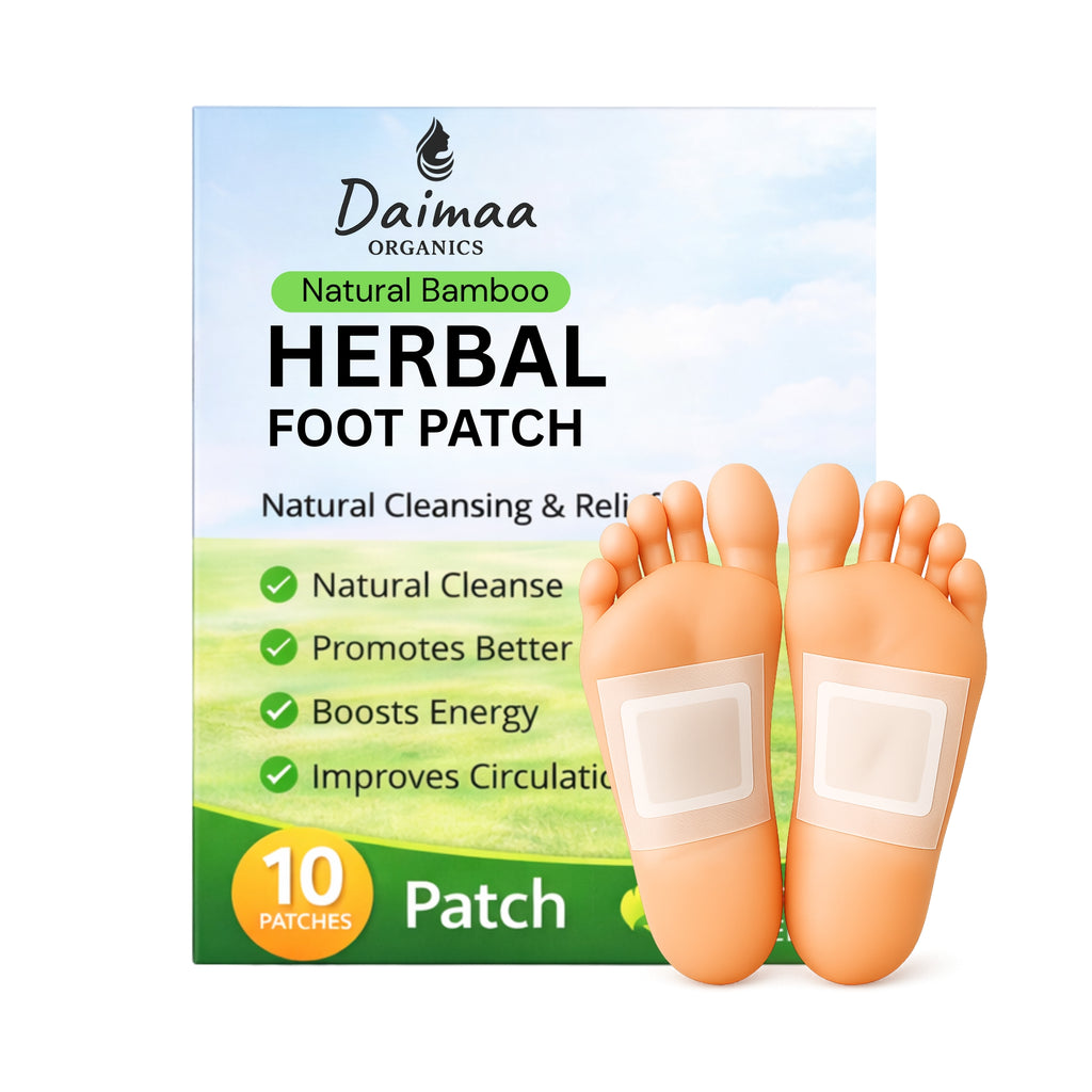 Herbal Foot Detox Pads for Toxin Removal | Pain Relief Foot Patches for Feet Cleansing | Natural Ingredients for Sleep Aid | Overnight Use | Toxin Removal with Bamboo Vinegar( 10 PATCH )