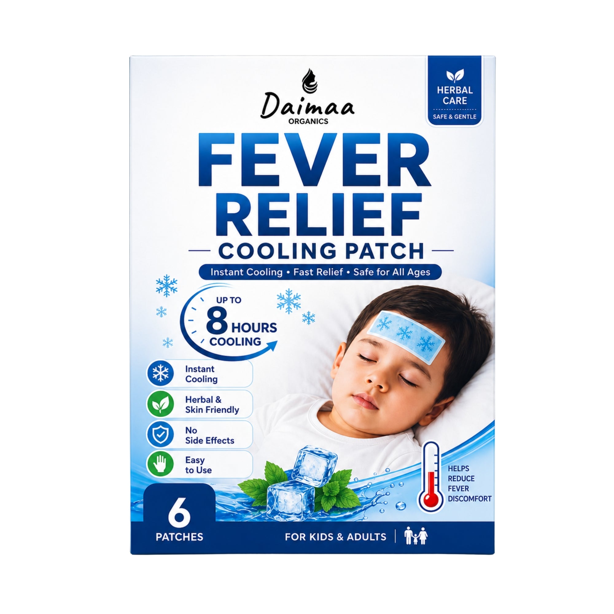 Cooling Fever Relief Patch for Kids & Adults ( 6 Patches )