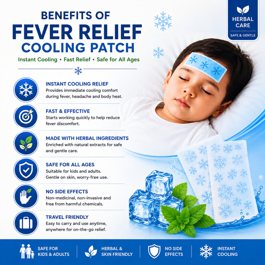 Cooling Fever Relief Patch for Kids & Adults ( 6 Patches )