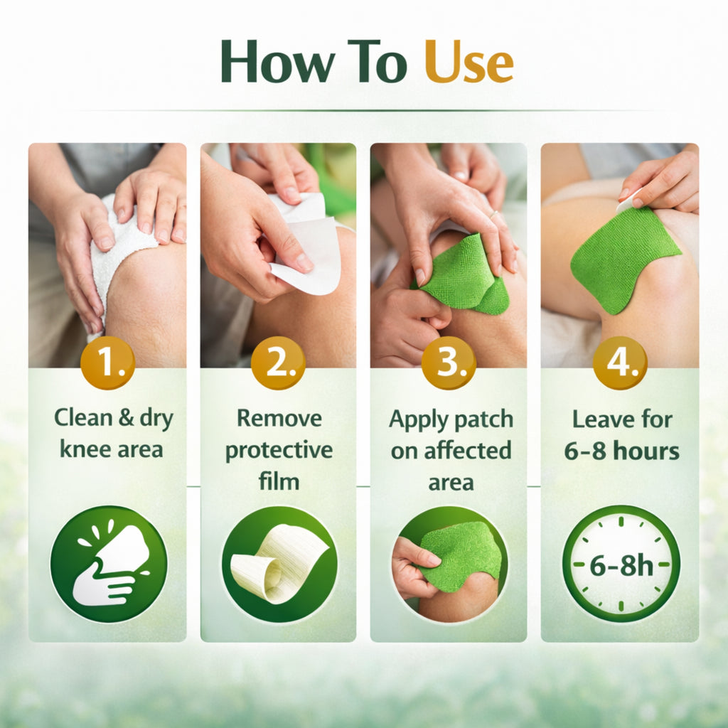 Herbal Knee Patch for Men & Women Comfortable Daily Knee Care ( 10 PATCH )