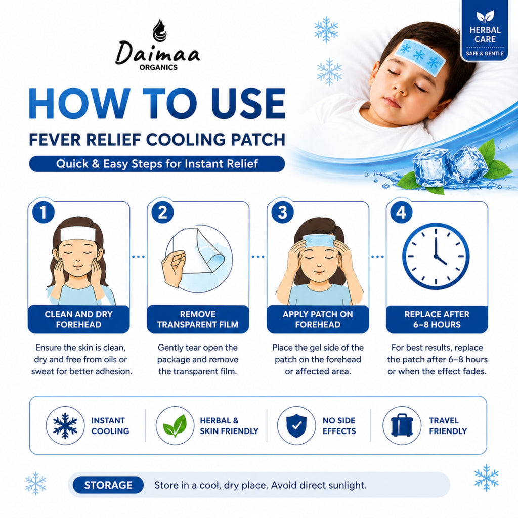 Cooling Fever Relief Patch for Kids & Adults ( 6 Patches )