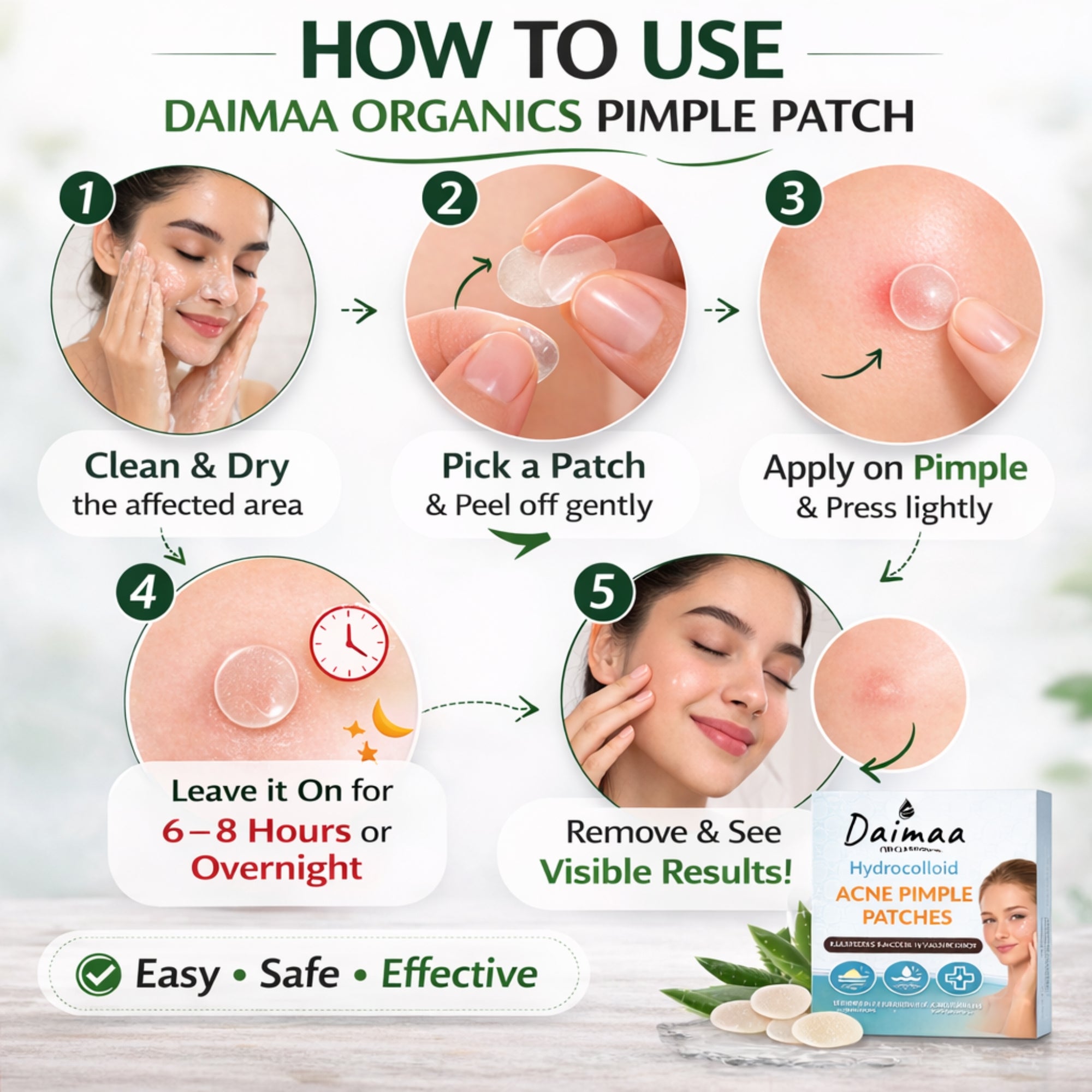 Hydrocolloid Pimple Patch for Face Invisible Acne Spot Patches ( 36 PATCH )