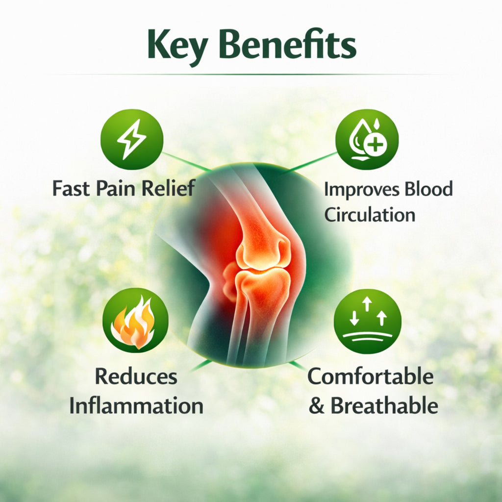 Herbal Knee Patch for Men & Women Comfortable Daily Knee Care ( 10 PATCH )